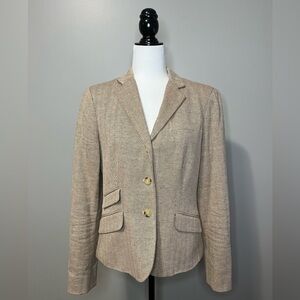CHAPS Single Breast Herringbone Lined Blazer